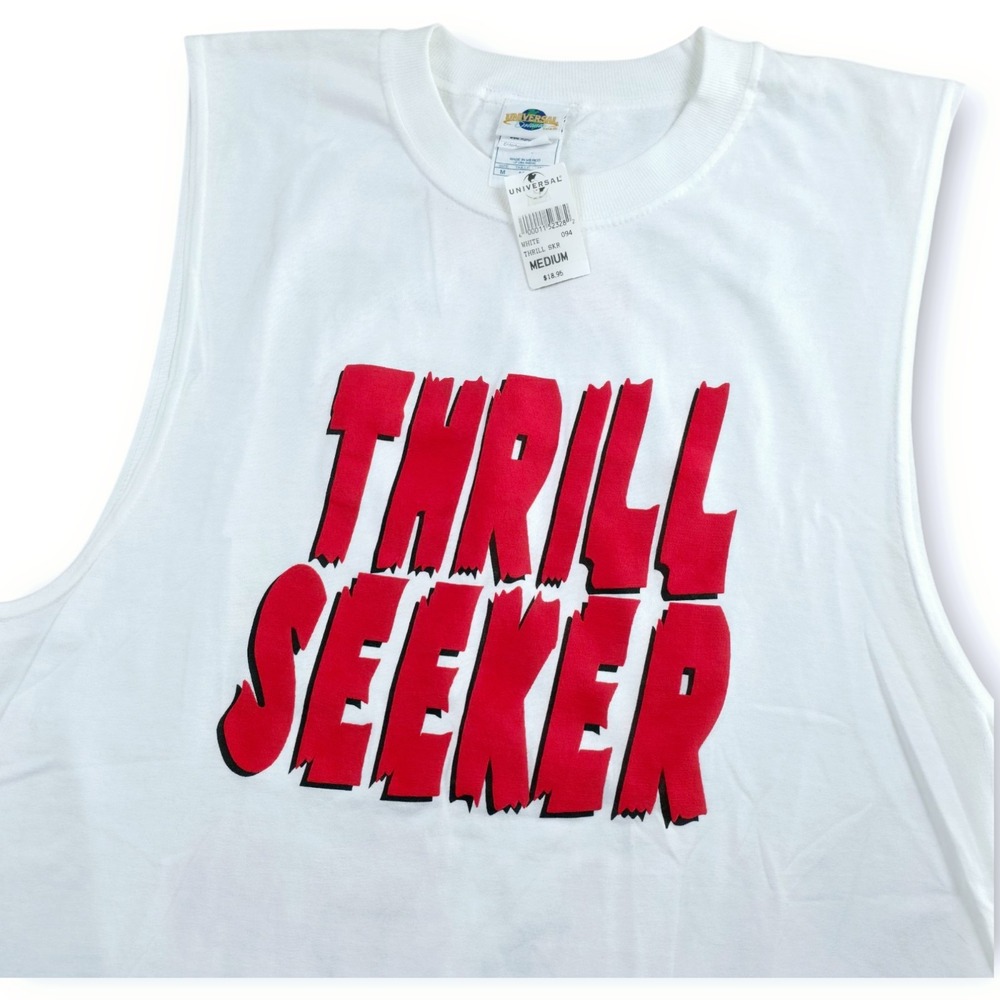 New Universal Studios Orlando Tank‎ Top Shirt Medium Thrill Seeker 90s Vintage
